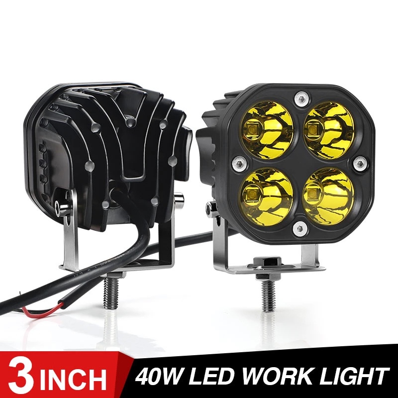 รถจักรยานยนต์ รถ ไฟ LED อเนกประสงค์ ไฟทำงาน Square Mini Waterproof Driving Light ไฟตัดหมอก LED