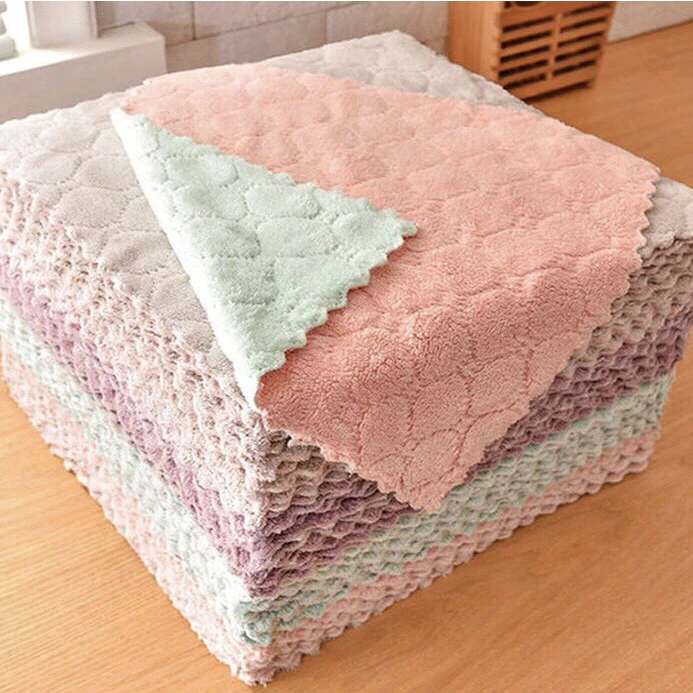 (พร้อมส่งจากไทย) ผ้าเช็ดโต๊ะ เช็ดจาน เช็ดมือ เนื้อนาโนนุ่มนิ่มอเนกประสงค์