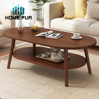 Home Fur โต๊ะกลางโซฟา โต๊ะรับแขก 2 ชั้น ทรงกลม เรียบหรู สไตล์โมเดิร์น