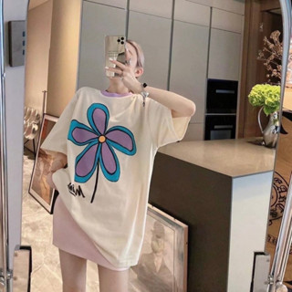 (พร้อมส่ง💜) เสื้อยืด สกรีนลายดอกไม้ น่ารัก ใส่สบาย
