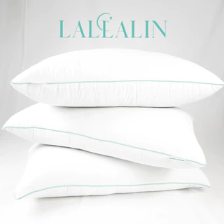 หมอน LALLALIN ❕❗มีโค้ดส่วนลด💌 หมอนโรงแรม 5 ดาว หมอนสุขภาพหนา 800g. หมอนทรงต่ำ ผลิตจากเส้นใยสังเคราะห์คุณภาพดีเยี่ยม