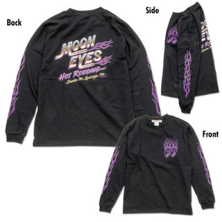 MOONEYES Hot Rodding Long Sleeve T-shirt [TML862BK]เสื้อยืด