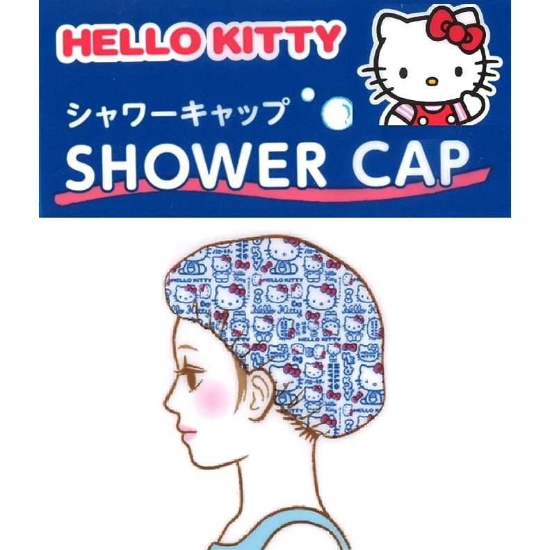 [NEW🔥] พร้อมส่ง หมวกอาบน้ำ Sanrio Shower Cap ลายซานริโอ้ คิตตี้ คุโรมิ  ลิขสิทธิ์เเท้จากญี่ปุ่น 🇯🇵 - รูปที่ 4