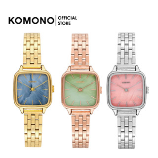 KOMONO Watch Kate Estate 3 สี นาฬิกาแฟชั่น/ทำงาน สายโลหะ ทรงสี่เหลี่ยม ผู้หญิง ผู้ชาย