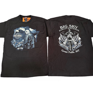 Harley Davidson (S-XL)   เสื้อยืดคอกลมผู้ชายแขนสั้น