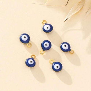 พร้อมส่ง ราคาต่อชิ้น จี้ จี้evil eye ทรงกลม ลูกปัด ซิงค์ อัลลอย