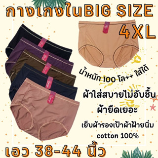 (L) กางเกงในผู้หญิงไซส์ใหญ่ เอว 38-42 นิ้ว 4XL ผ้านิ่มลื่น ใส่สบาย ระบายอากาศดี ไม่ร้อน ไม่อับชื้น