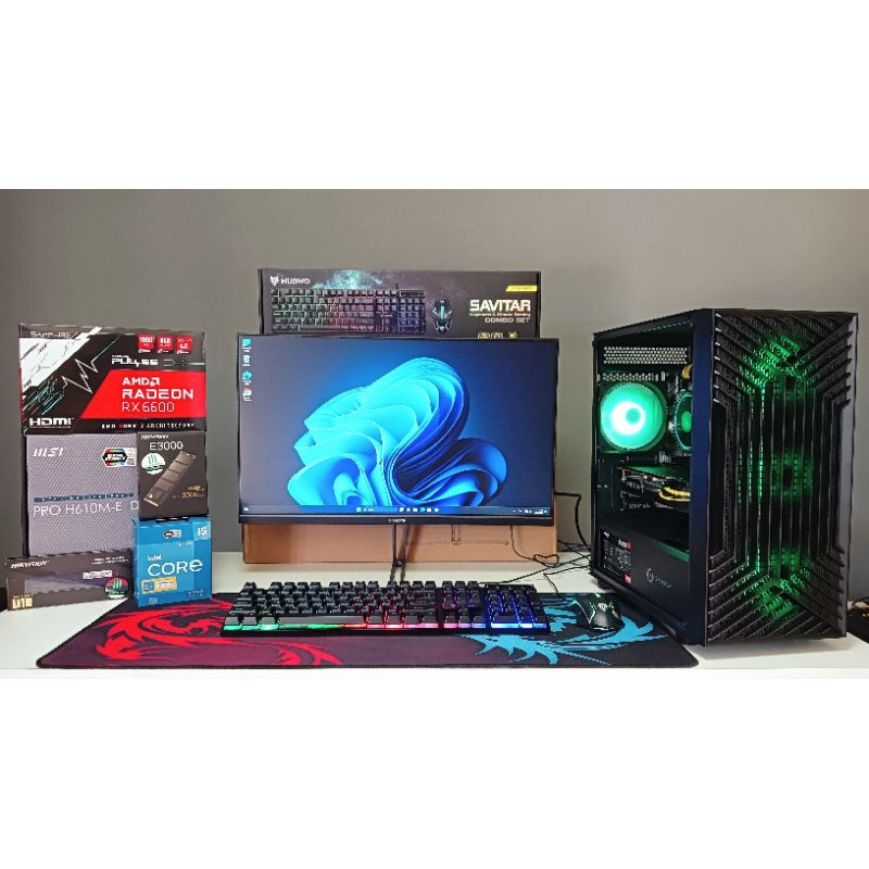SET I5 12400F RAM 16GB RTX4060 8GB จอ24นิ้ว IPS 100Hz