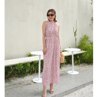 Maynita - (ใส่โค้ด WYGCRX ลด 65) Floral pleated dress