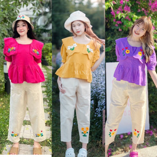 พร้อมส่ง✨Daisy set ชุดเซ็ตพื้นเมือง ผ้าฝ้าย งานปัก🌼