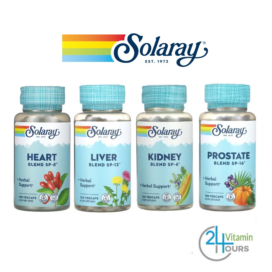 < พร้อมส่ง > Solaray, Liver Blend บำรุงตับ /  Kidney Blend บำรุงไต / Prostate บำรุงต่อมลูกหมาก / Heart บำรุงหัวใจ