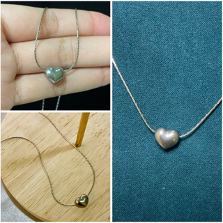 lovely necklace stainless steel | ส่งจากไทย🇹🇭 สร้อยคอจี้หัวใจงานสแตนเลสไม่ลอกไม่ดำ เลือกลายเส้นได้ โดนน้ำโดนเหงื่อ