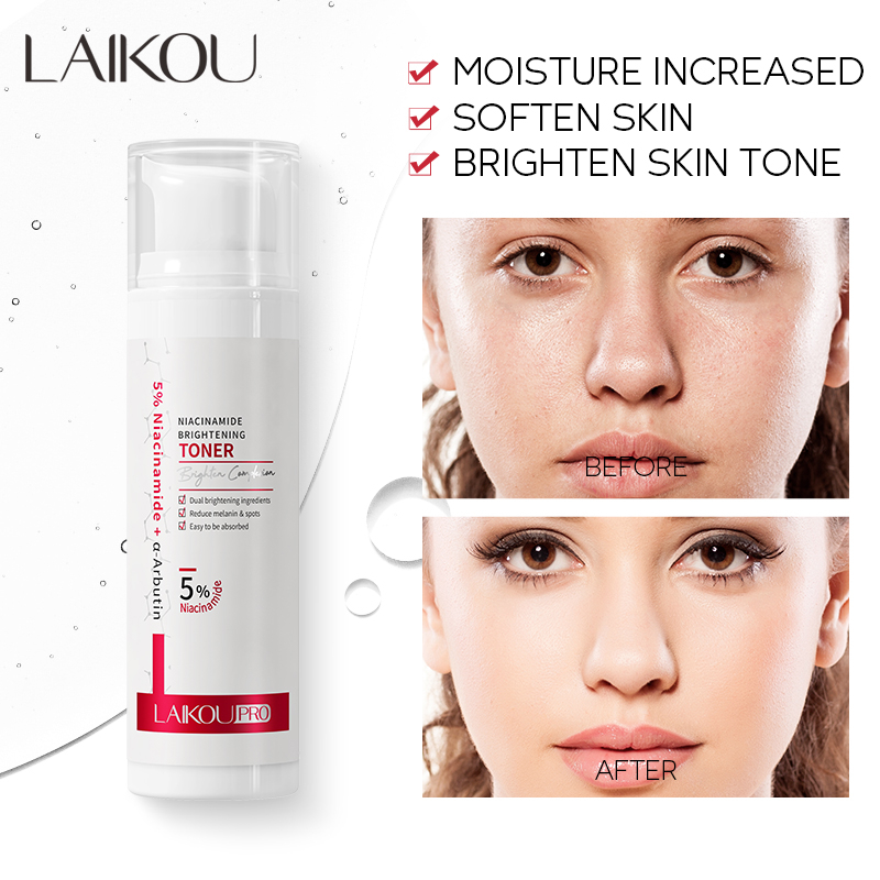 LAIKOU PRO Niacinamide โทนเนอร์ไนอาซินาไมด์ ทําให้จุดด่างดําเมลานินจางลง โทนผิวกระจ่างใส 50 มล.[LK-PRO-BRI-CR]