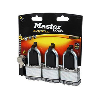 MASTER LOCK M5TRILF กุญแจคีย์อะไลท์ ขนาด 50 มม. 3 ตัว/ชุด