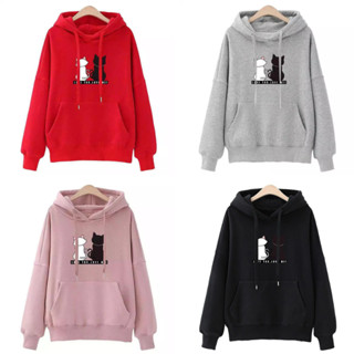 เสื้อกันหนาวมีฮู้ด ลายการ์ตูนน่ารัก เนื้อผ้านุ่มใส่สบาย สไตล์เกาหลี มีหลายสีให้เลือก