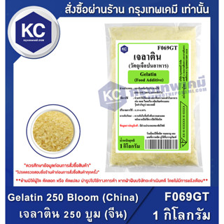 F069GT-1KG Gelatin 250 Bloom (China) : เจลาติน 250 บูม (จีน) 1 กิโลกรัม