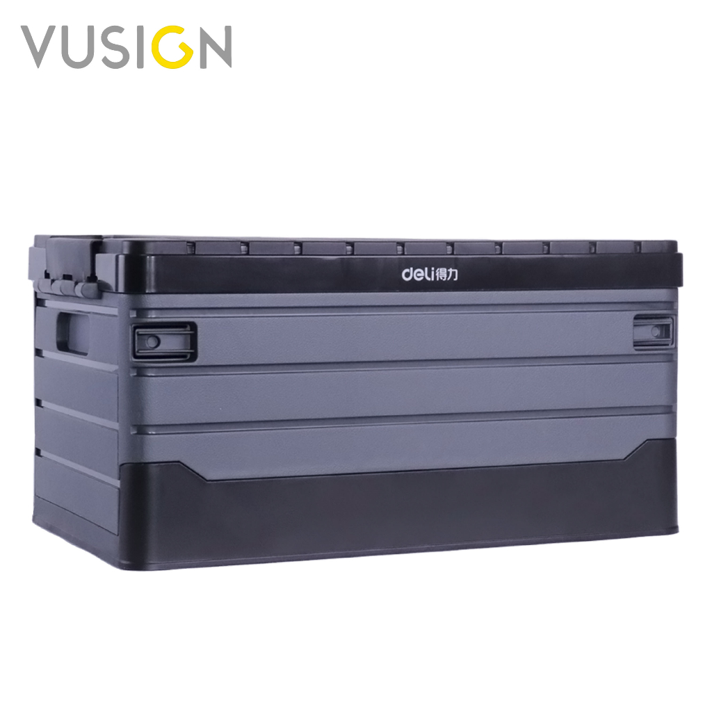 Vusign กล่องเก็บของพับได้ กล่องเก็บของท้ายรถ พกพาสะดวก รับน้ำหนักได้100Kg กล่องแคมป์ปิ้ง Storage Box