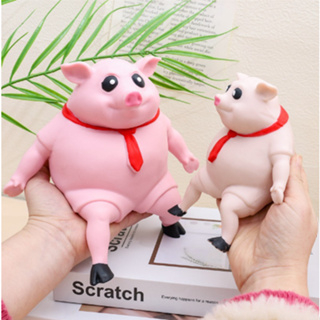 ของเล่นบีบอัด Piggy Squeeze Toy หมูยืด สกุชชี่ ของเล่นยืดได้ ของเล่นบีบ คลายความเครียด สกุชชี่ ของเล่น ของเล่นบีบนุ่ม ขอ