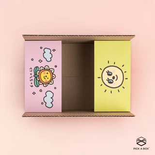 กล่องฝาชน เดซี่และทานตะวัน อยากบอก [คละลาย] Size 2A - 20 ใบ : กล่องพัสดุน่ารัก PICK A BOX