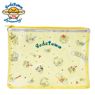 กระเป๋า Gudetama 5th Anniversary Flat Case แบบใส ขนาด 25 x 2 x 19 ซม. * ของใหม่มีตำหนิ