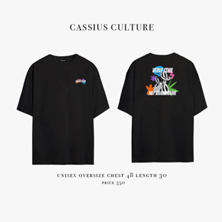 CASSIUS PREMIUM COTTON OVERSIZE เสื้อยืดสกรีนลาย พรีเมี่ยม not brandname ดำ