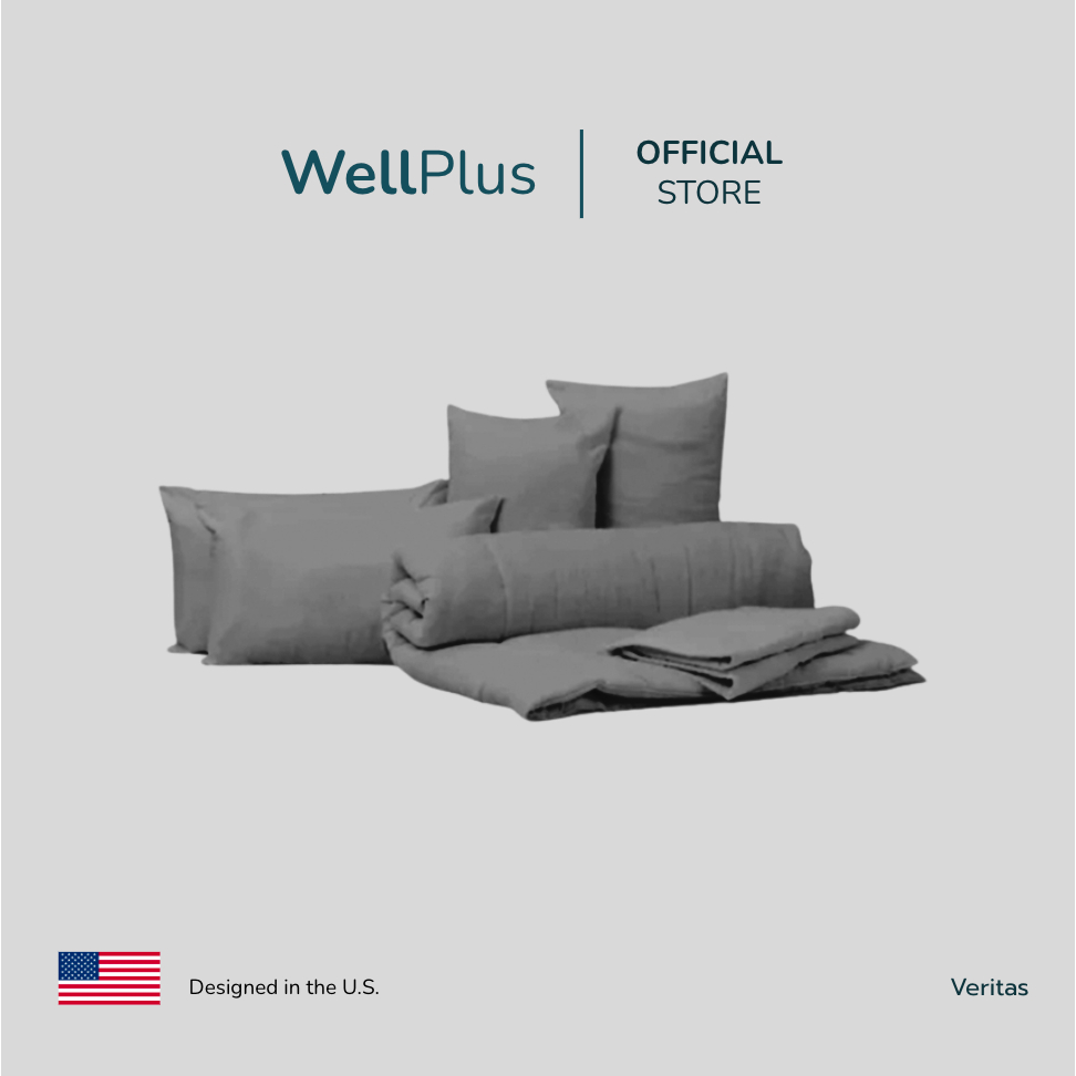 WellPlus  ชุดผ้าปูที่นอน+ผ้านวม super soft Veritas สัมผัสเรียบลื่น ไม่มีรอยต่อ ผ้านุ่ม นอนสบาย