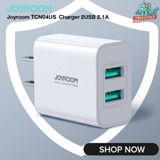 JOYROOM TCN04US  Charger 2USB 2.1A - หัวชาร์จ 2 ช่องจ่ายไฟ 2.4A