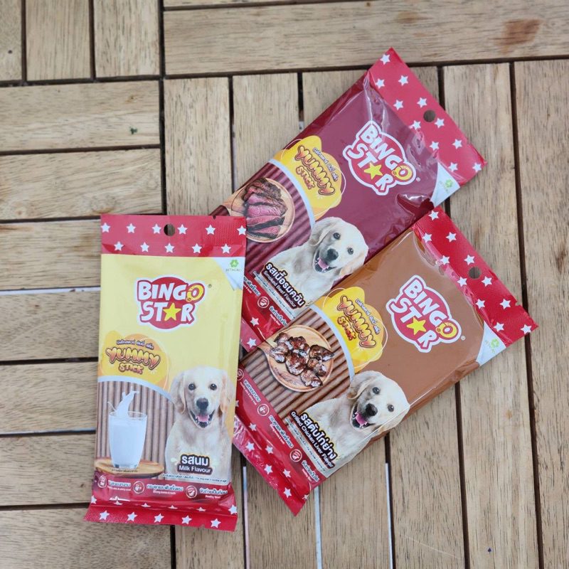 Bingo star Yummy Stick ขนมสุนัข ชนิดแท่ง ทุกรสชาติ ขนาด 70 กรัม