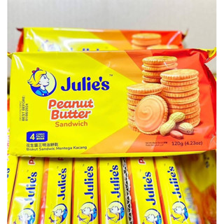 Julies จูลี่ แครกเกอร์จูลี่ บิสกิตเนยถั่ว ห่อใหญ่ 120 g รสเนยถั่ว