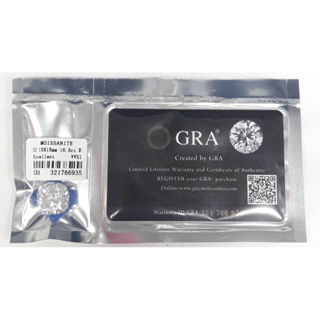 GRA MOISSANITE DIAMOND 1เม็ด น้ำหนัก 16 กะรัต Cushion 15x15 MM โมซาไนท์ เพชร โมอีส มี ใบเซอร์ะอยู่ในซีน มี ตัวเลขเลเซอร์