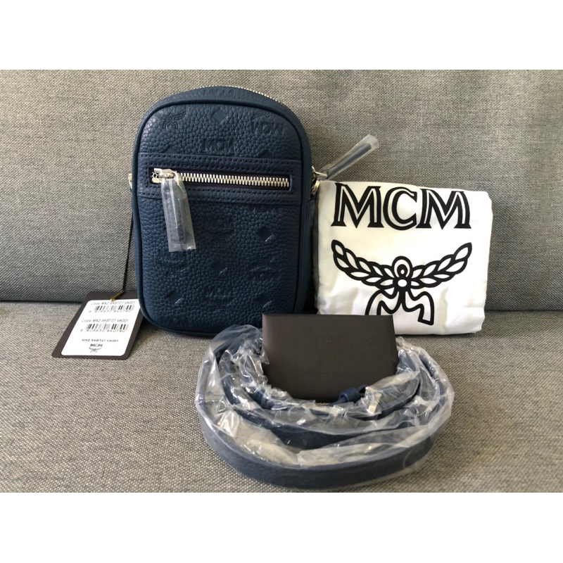 กระเป๋า MCM Crossbody+คาดเอวได้  ทรง Box Mini หนังปั๊ม