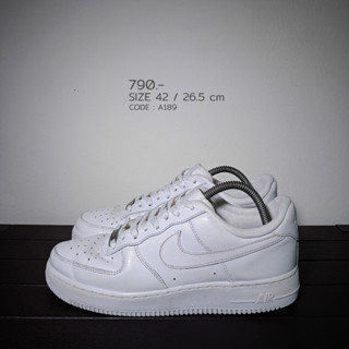 Nike Air Force 1 Triple White 42 / 26.5 cm AF1 สีขาว มือสองของแท้100% (A189)