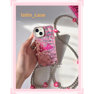 🎁ส่งของขวัญ🎁เคสไอโฟน สำหรับ 11 13 for iPhone Case 14 12 Pro Max ระดับสูง เรียบง่าย โซ่มุก กันกระแทก ปกป้อง เคสโทรศัพท์