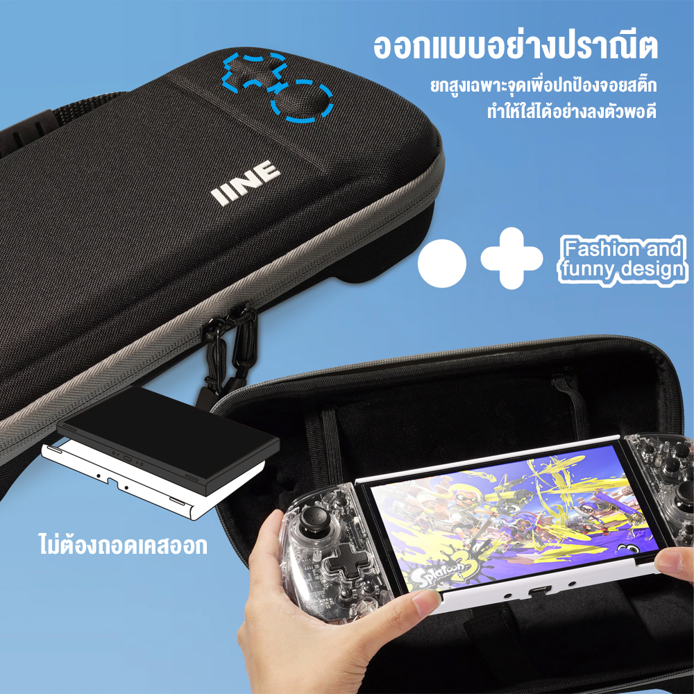 IINE Elite Plus Joypad Storage Bag กระเป๋าสำหรับใส่เครื่องเล่นเกม Switch กันกระแทก การตก และ รอยขีดข่วน #Qoomart