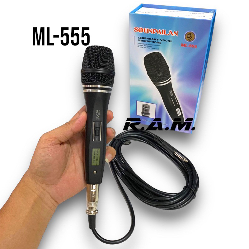 ไมค์โครโฟน ไมค์สาย Soundmilan รุ่น ML-555 ไมค์ร้องเพลง ไมค์พูด Microphone