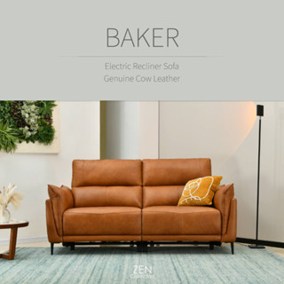 ZEN Collection Recliner Sofa Set รุ่น BAKER โซฟา ไอเชพ ปรับนอนไฟฟ้า 2 ที่นั่ง