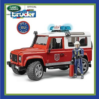 Bruder Land Rover Fire Department Vehicle with Fireman