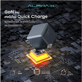 ALPHA·X หัวชาร์จเร็ว ALC-GAN33W Adapter MINI 33W Super Fast Charging จ่ายไฟ Type-c 33W