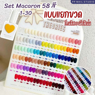 แบบแยกขวด (1-30) Set Macaron 58 สี ยาทาเล็บ