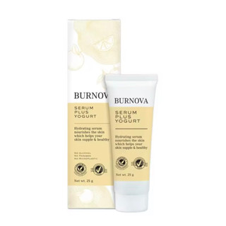 Burnova Serum Plus Yogurt 25g. เบอร์โนว่า เซรั่ม พลัส โยเกิร์ต บำรุงผิว สิวผด ลดมัน Exp.14/11/2023