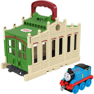 Thomas &amp; Friends Connect &amp; Go Thomas Shed, Push-Along Train Engine with take-Along Storage shed for Preschool Kids