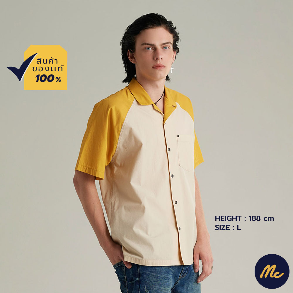 Mc JEANS เสื้อเชิ้ตแขนสั้นผู้ชาย MSSZ19670