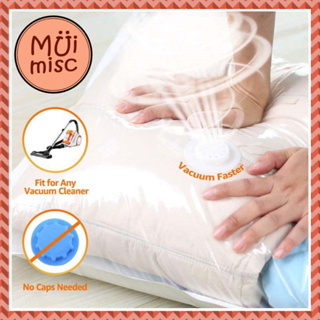 MUIMISC - Vacuum Bag ถุงสูญญากาศ ถุงซีลสูญญากาศ ถุงซิปล๊อกสูญญากาศ ถุงสุญญากาศ ถุงใส่เสื้อผ้ามีวาล์ว ถุงเก็บ เหนียวทนทาน