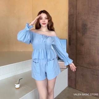 VALEN • Dolly Set ☁️ ชุดเซ็ตเปิดไหล่ แต่งโบว์หน้า [TMA]