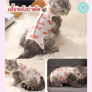 เสื้อหลังผ่าตัดรุ่นใหม่ เสื้อทำหมัน แมว หมา สุนัข Pet Recovery Suit