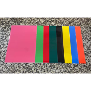 สติกเกอร์สี A4 สติ๊กเกอร์สี PVC [1 แผ่น] รุ่นหนา มันเงา/สีด้าน เอสี่ ขนาด 21x29.7ซม. กันน้ำ ทนแดด Sticker color