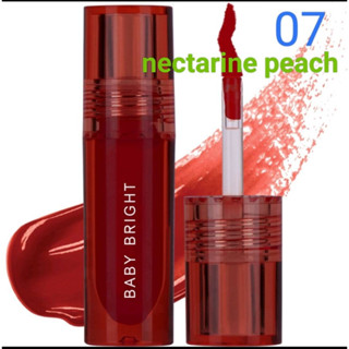 Baby Bright ลิปแอนด์ชีคพีชโกลว์ทินท์ 2.4g (เครื่องสำอาง,ลิป ,ลิปทินท์) เบอร์ 07 Nectarine Peach