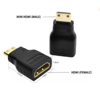 MINI HDMI to HDMI adapter หัวแปลง MINI HDMI เป็น HDMI หัวต่อ อุปกรณ์คอนเนคเตอร์ connector