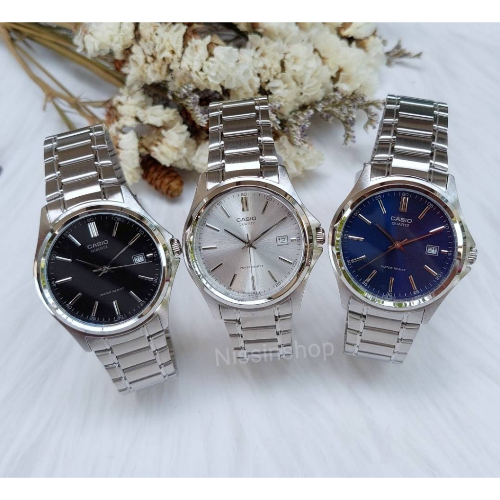 นาฬิกาข้อมือ Casioแท้ รุ่น MTP-1183A-1A ,MTP-1183A-2A , MTP-1183A-7A นาฬิกาผู้ชายสายแสตนเลส ของแท้10
