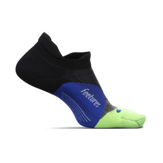 FEETURES ELITE ULTRA LIGHT NO SHOW TAB - BLACK NEON - ถุงเท้าวิ่ง